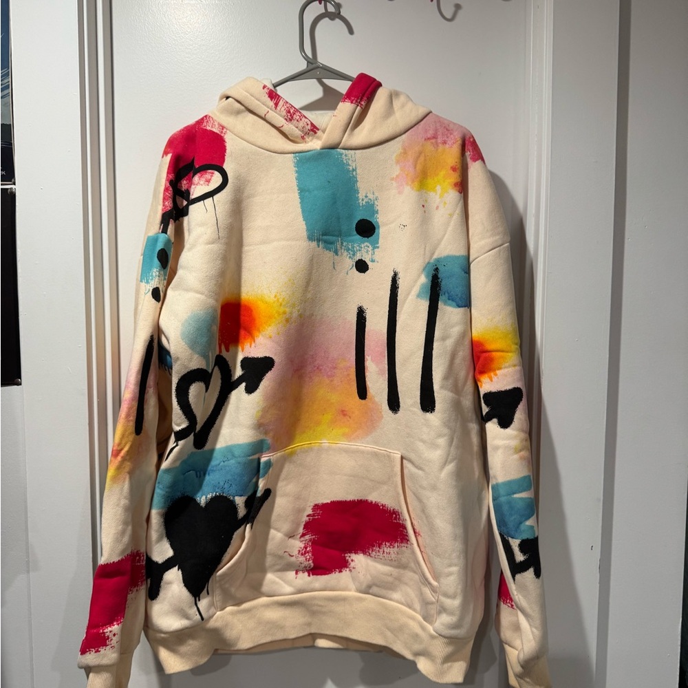 PacSun Cream Multicolor Graphic Hoodie